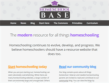 Tablet Screenshot of homeschoolbase.com